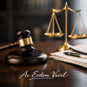 Forex dolandırıcılığı nedeniyle hukuki sürecin başlatılmasını temsil eden kurumsal hukuk görseli