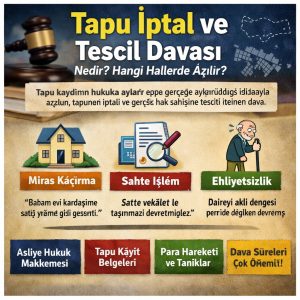 Tapu iptal ve tescil davası nedir, hangi hallerde açılır? Kare infografik