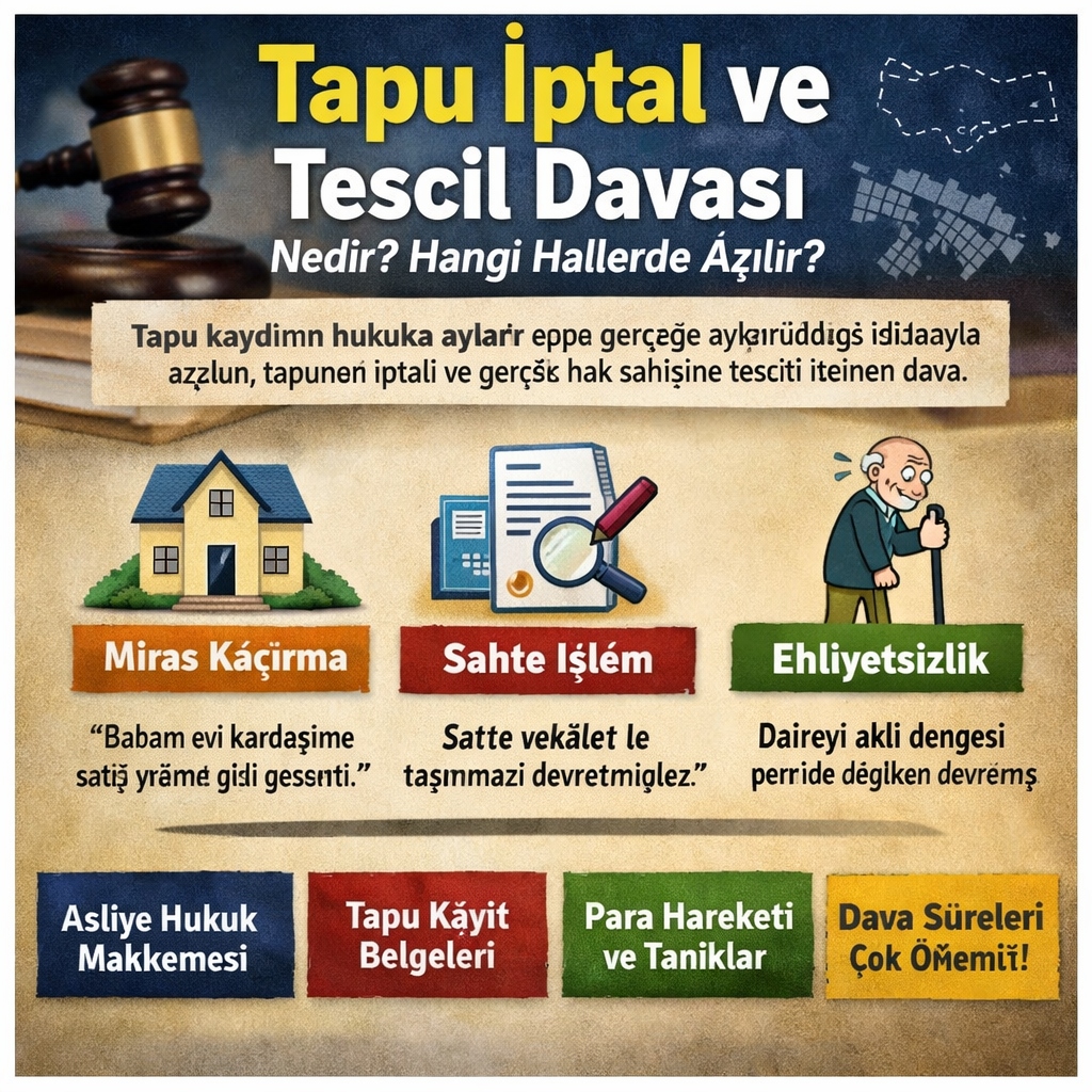 Tapu İptal ve Tescil Davası Nedir? Hangi Hallerde Açılır?