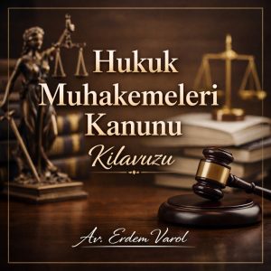 Hukuk Muhakemeleri Kanunu rehberi, dava süreci, deliller ve yargılama usulü hakkında bilgilendirici görsel
