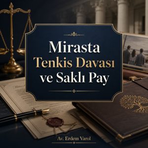 Mirasta tenkis davası ve saklı pay hakkını anlatan, miras hukuku temalı kurumsal görsel
