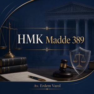 HMK Madde 389 kapsamında ihtiyati tedbir şartlarını simgeleyen adalet terazisi, hukuk kitapları ve mahkeme temalı kurumsal görsel.