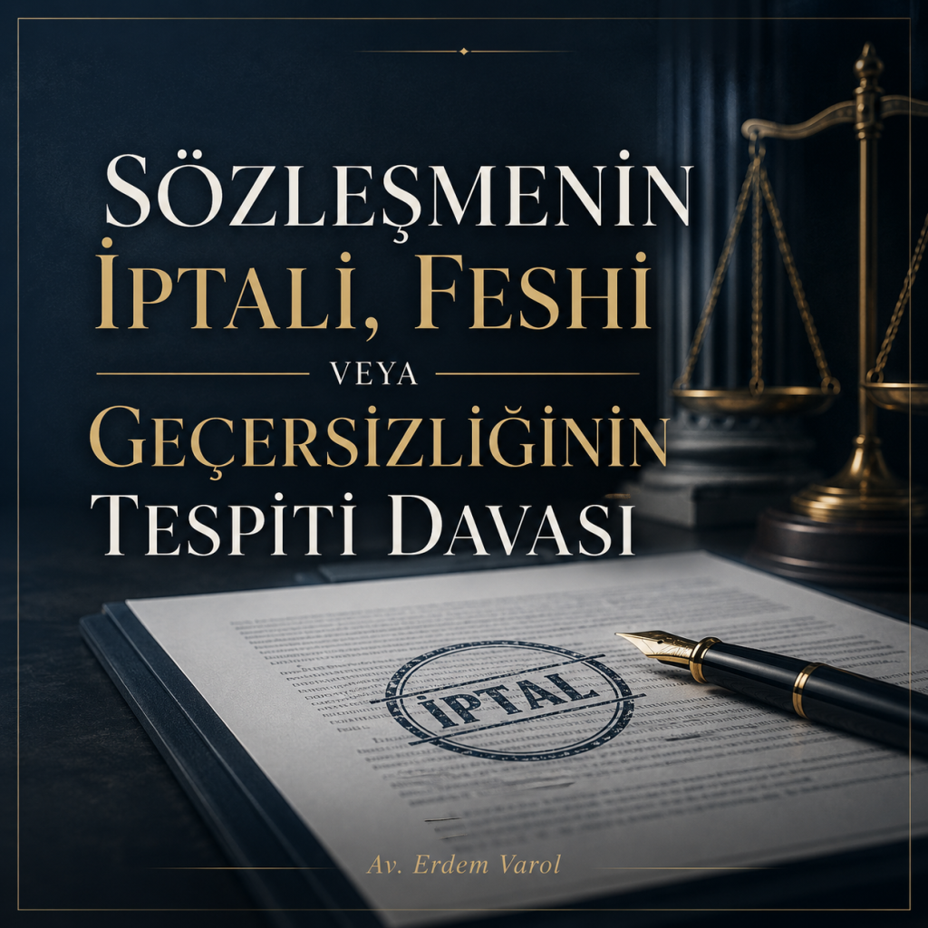 Sözleşmenin İptali, Feshi veya Geçersizliğinin Tespiti Davası